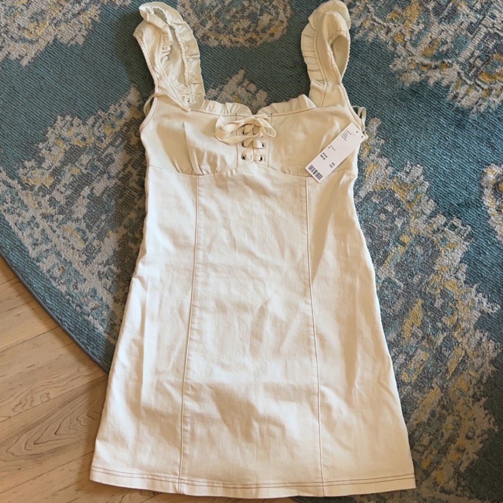 NWT urban outfitter beige babydoll dress size small